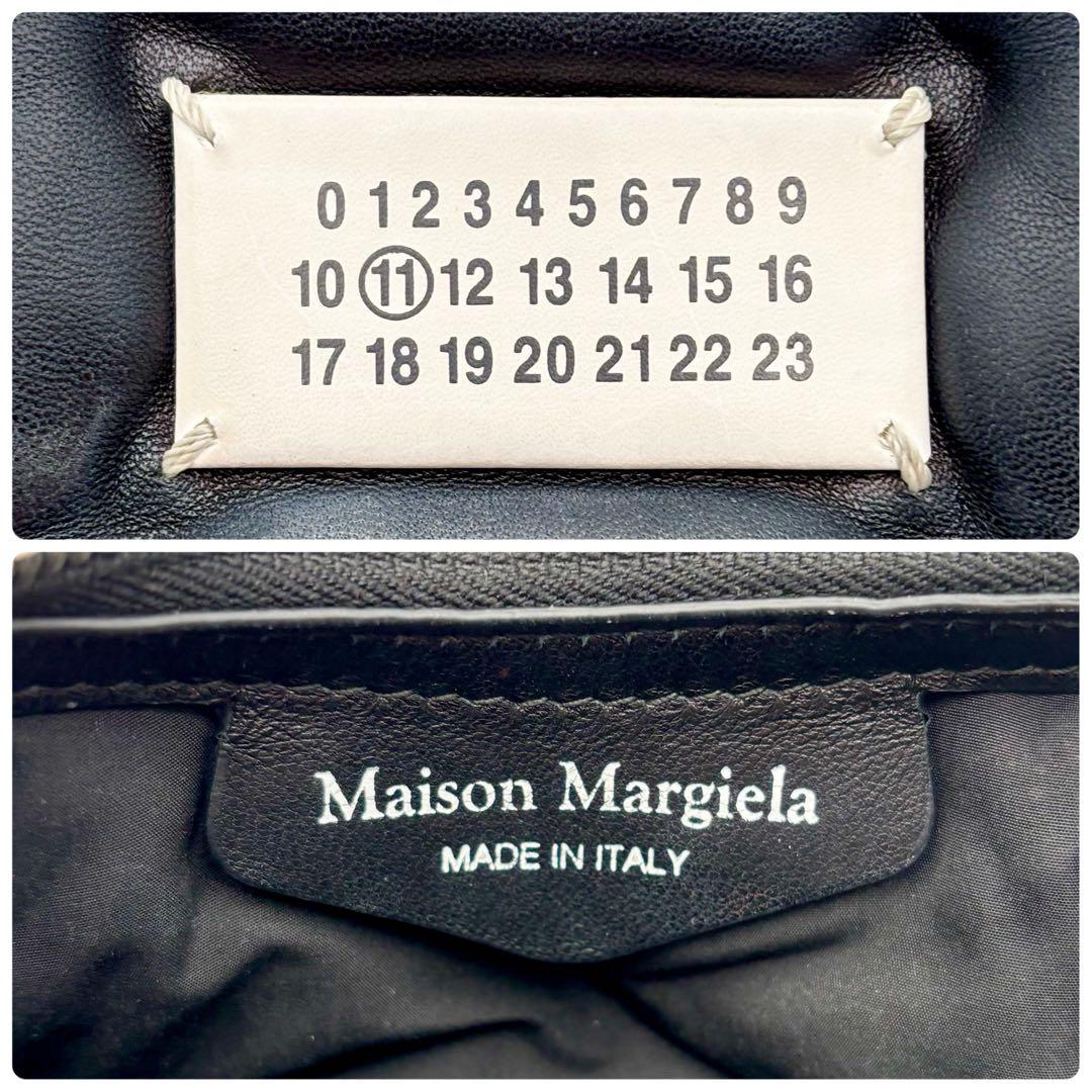 メゾンマルジェラ グラムスラム チェーンショルダーバッグ レザー ブラック