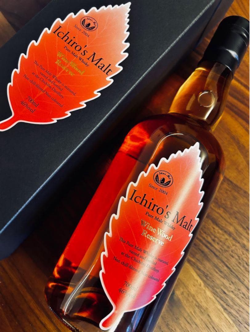 イチローズモルト、ワインウッドリザーブ、リーフラベル、ウィスキー、化粧箱付き