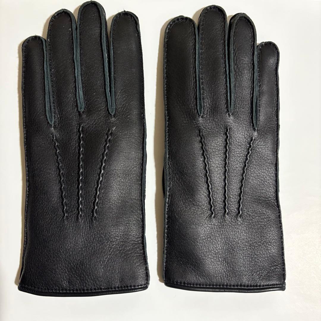 巧*様 dunhillレザーグローブ　ダンヒル・ブラックレザー手袋