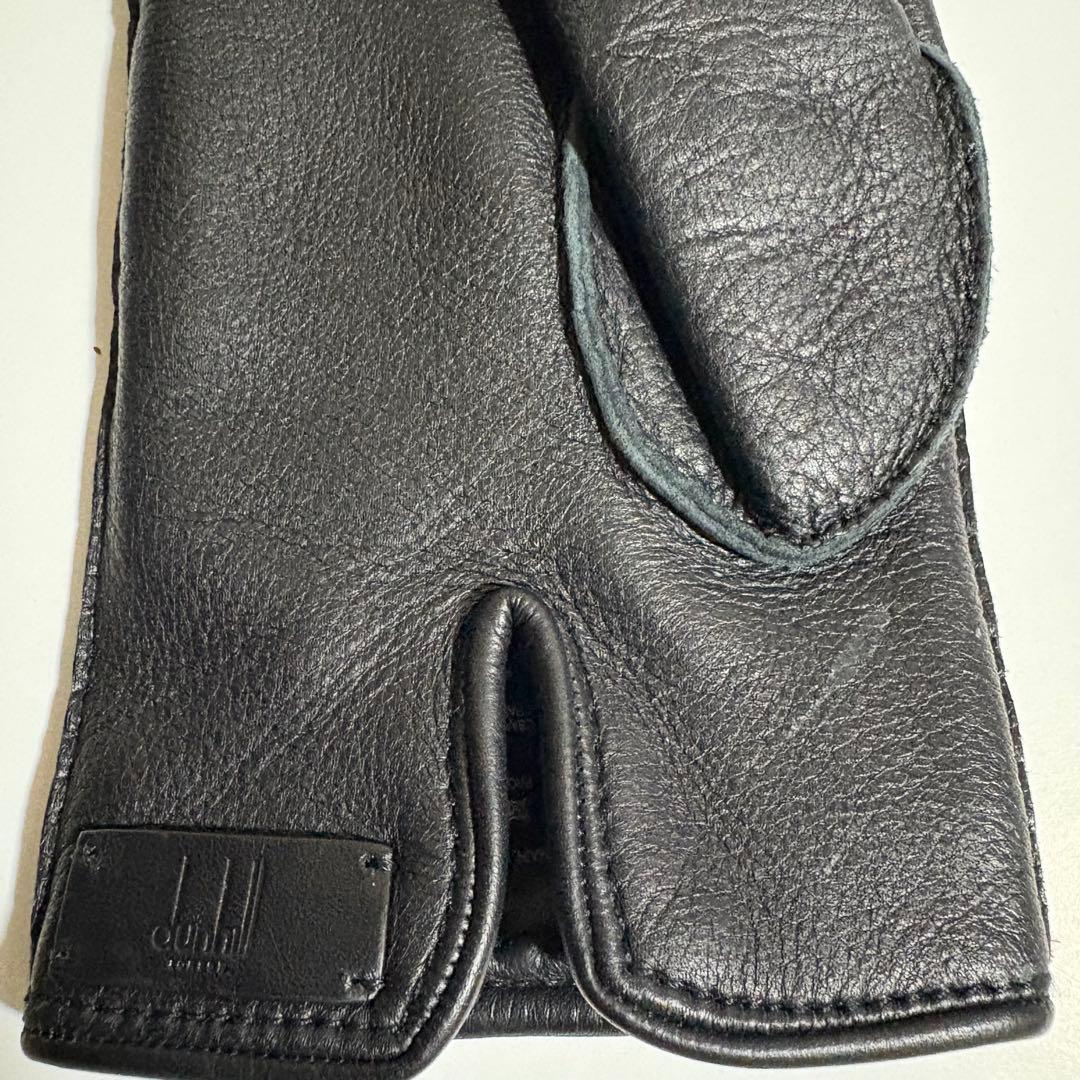 巧*様 dunhillレザーグローブ　ダンヒル・ブラックレザー手袋