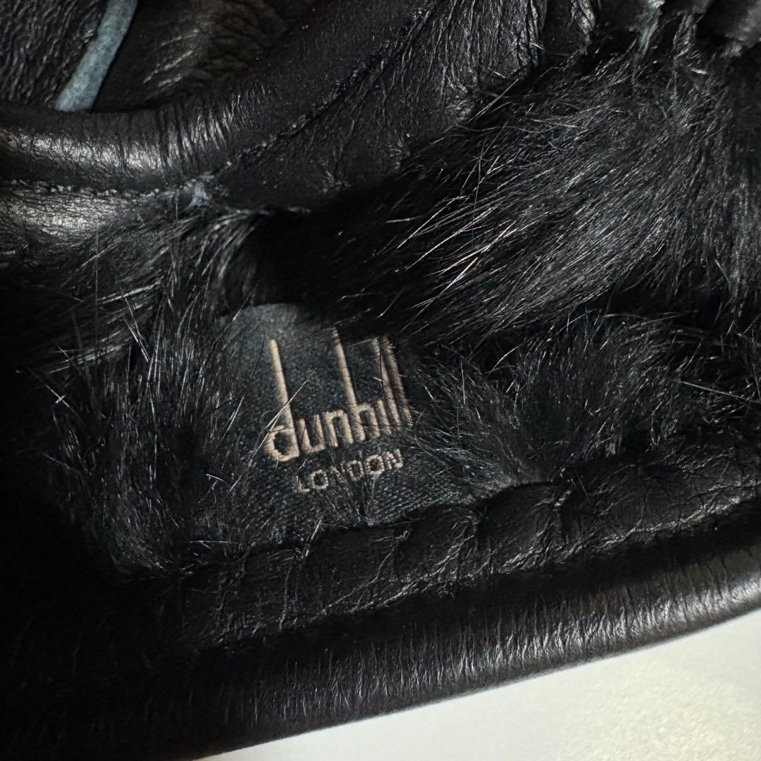 巧*様 dunhillレザーグローブ　ダンヒル・ブラックレザー手袋
