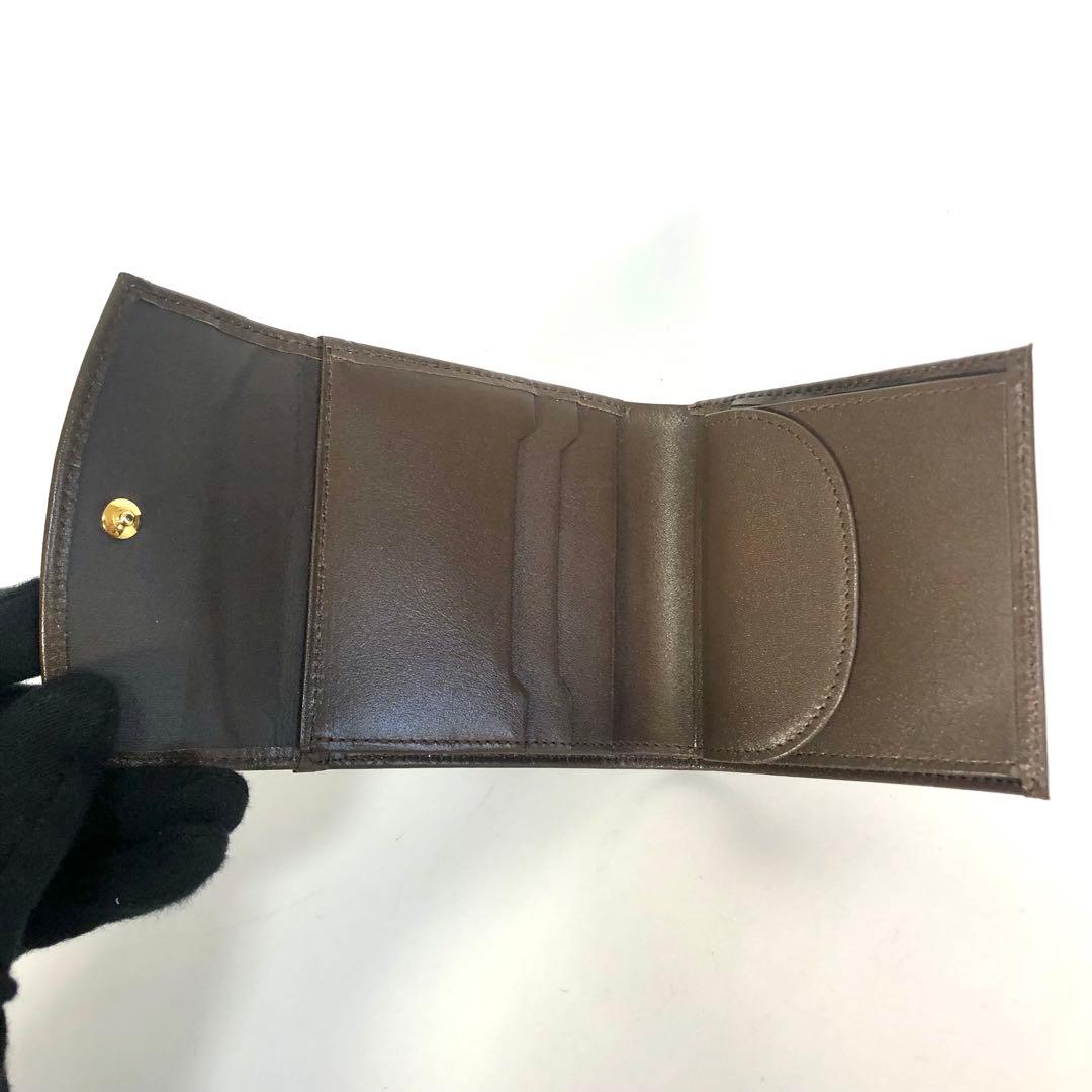 【未使用品】バーバリー 二つ折り財布 ノバチェック キャンバス ブラウン