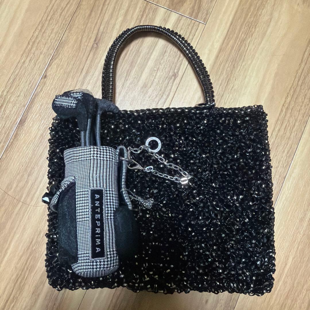 ANTEPRIMA バッグ 黒 ゴルフ チャーム 星