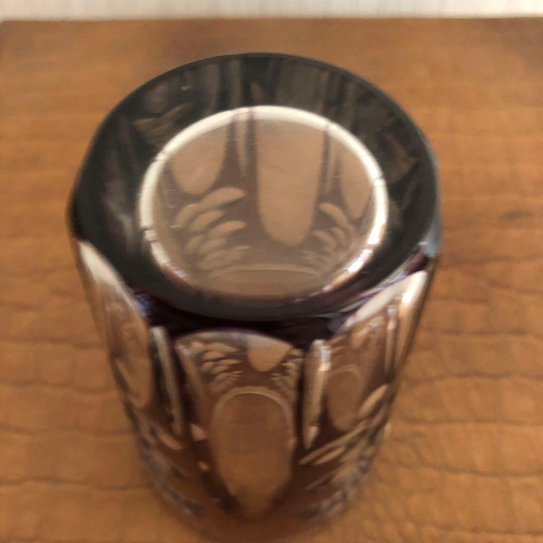 昭和レトロ　被せガラスコップセット