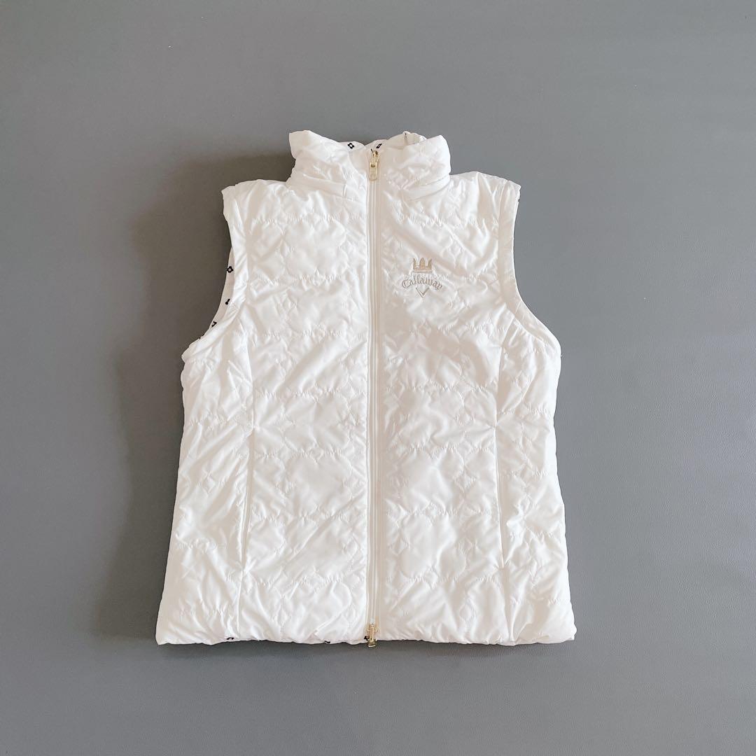 キャロウェイ ゴルフ ダウンジャケット リバーシブル ダウンベスト 花柄