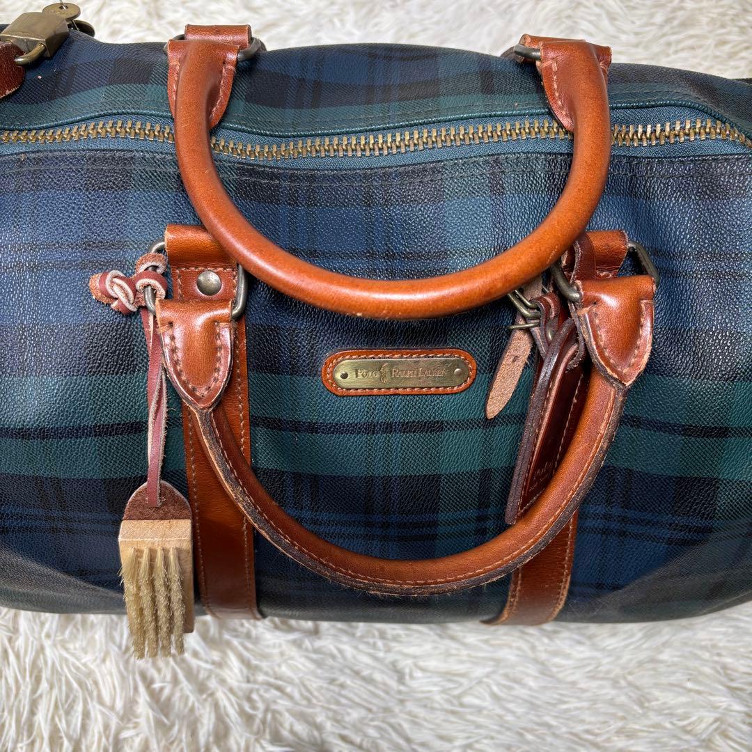 ✨状態良✨ ポロ ラルフローレン ボストンバッグ 付属品完備 タータンチェック