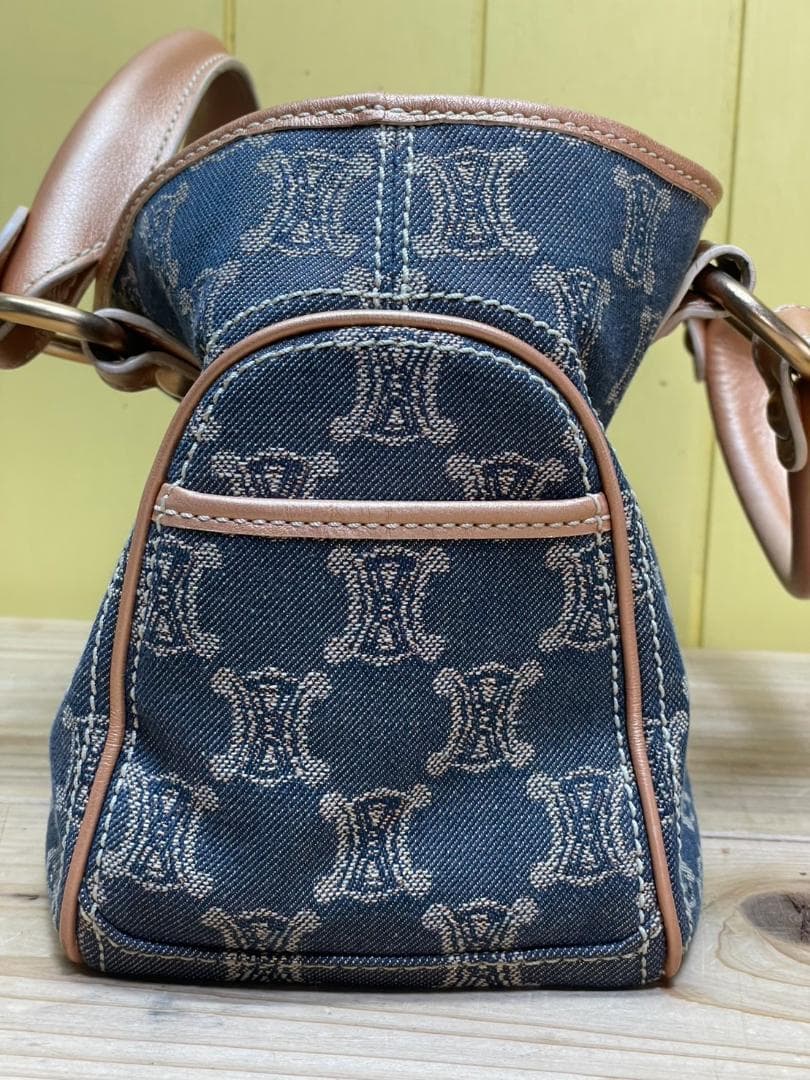 s*i様 CELINE セリーヌ パリ マカダム ブギーバッグ デニム ハンドバ