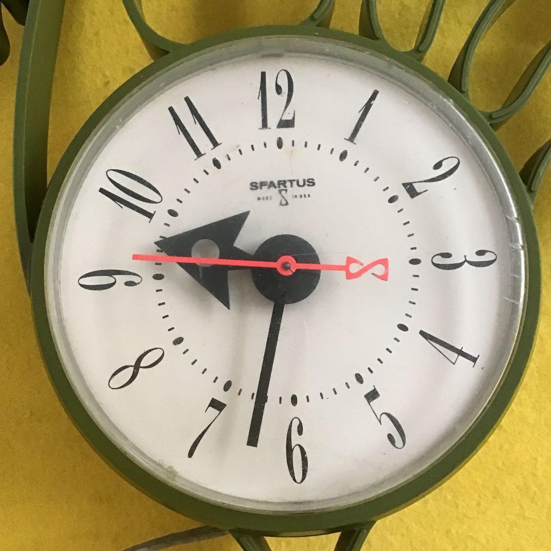 60s アメリカ製 SPARTUS 掛け時計 にわとり ビンテージ