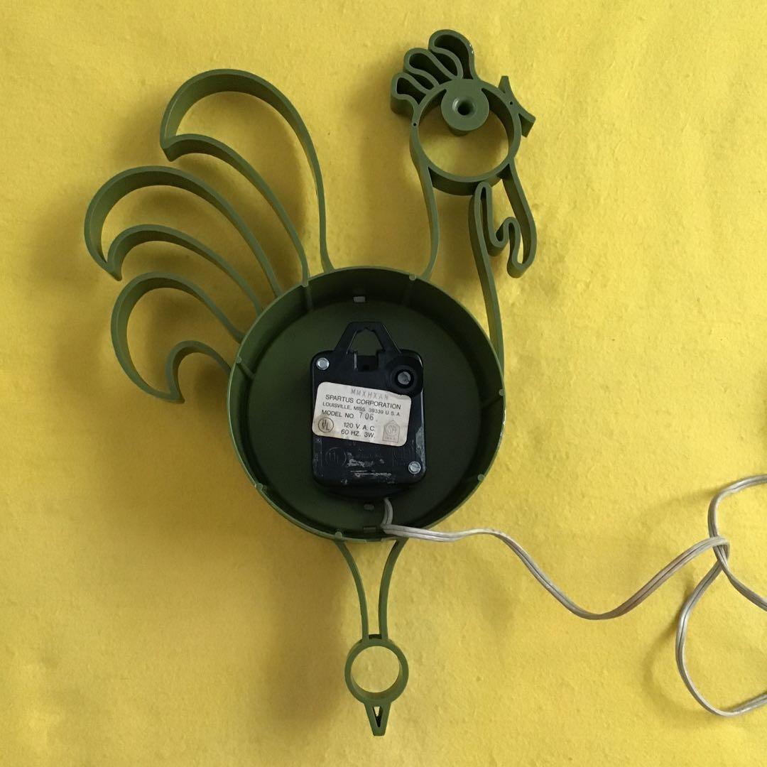60s アメリカ製 SPARTUS 掛け時計 にわとり ビンテージ