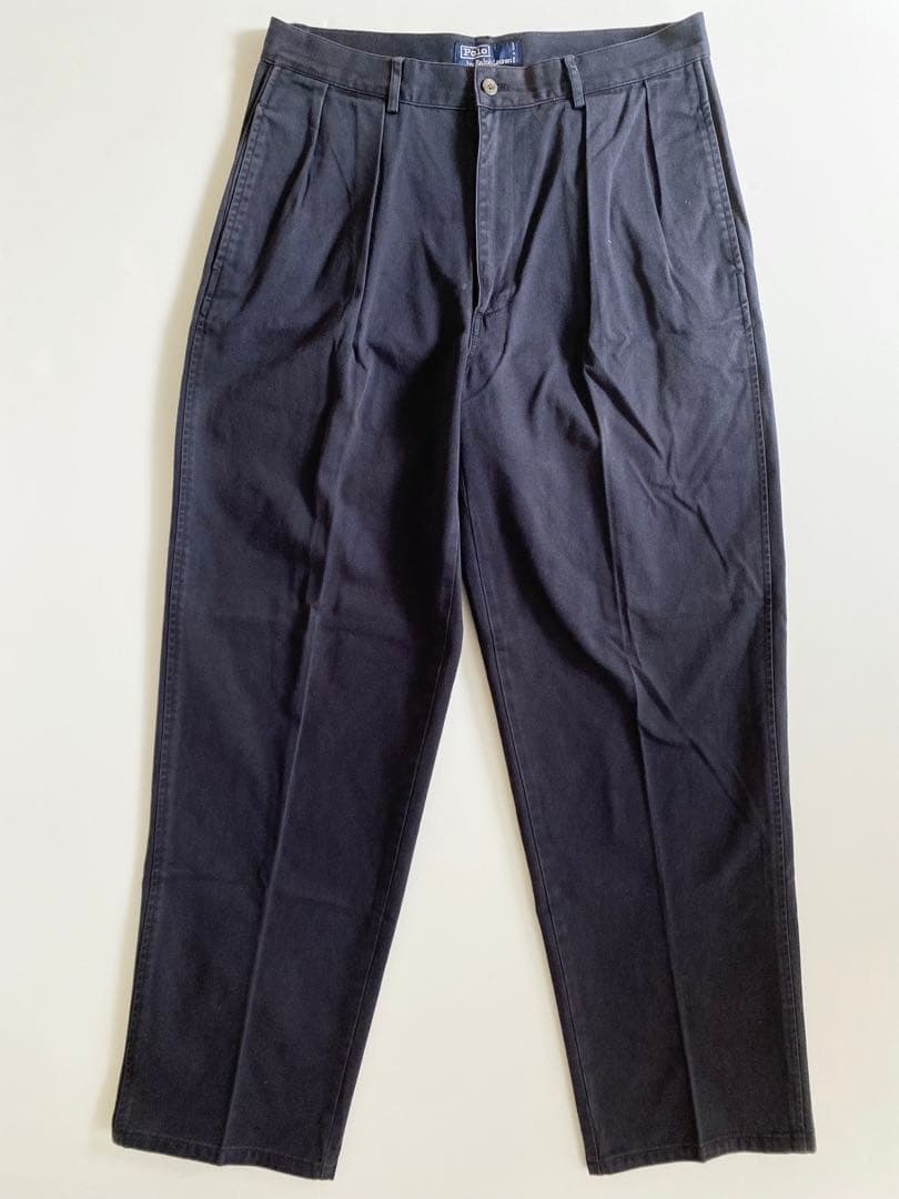 ポロラルフローレン w33 ナス紺 ポロチノ 初期型 アンドリュー ツータック