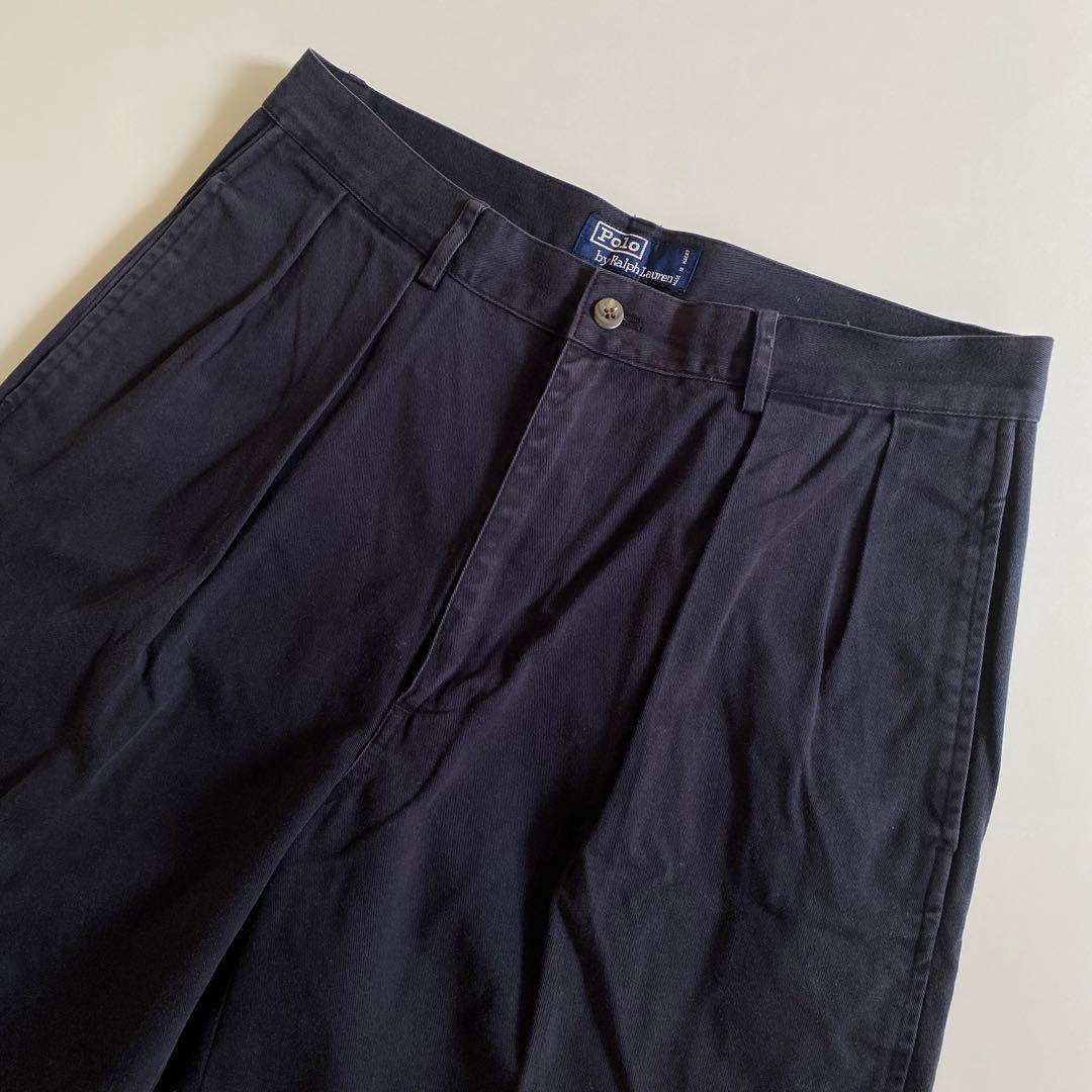 ポロラルフローレン w33 ナス紺 ポロチノ 初期型 アンドリュー ツータック