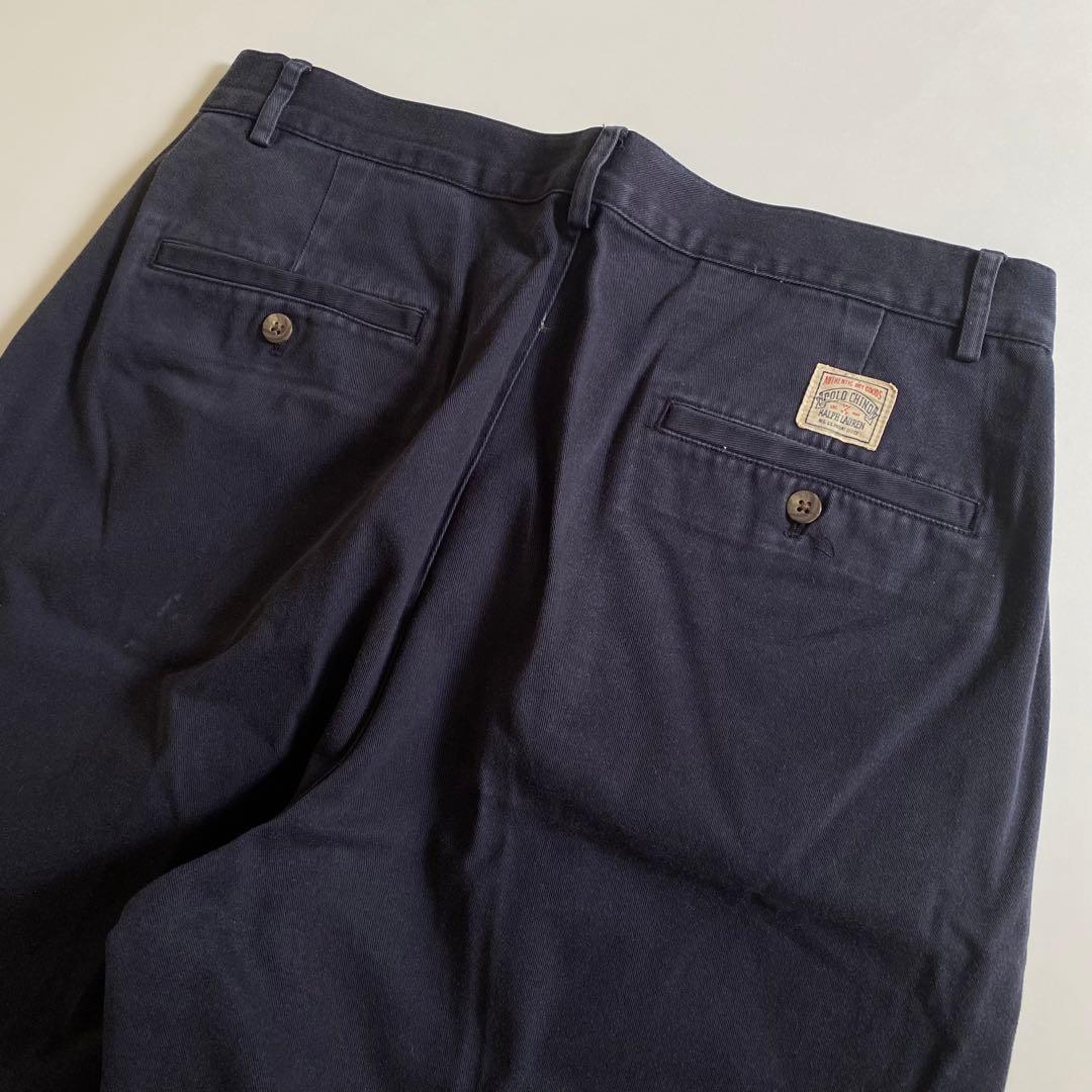 ポロラルフローレン w33 ナス紺 ポロチノ 初期型 アンドリュー ツータック