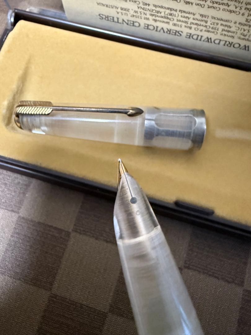 パーカー万年筆透明なペン、珍しい