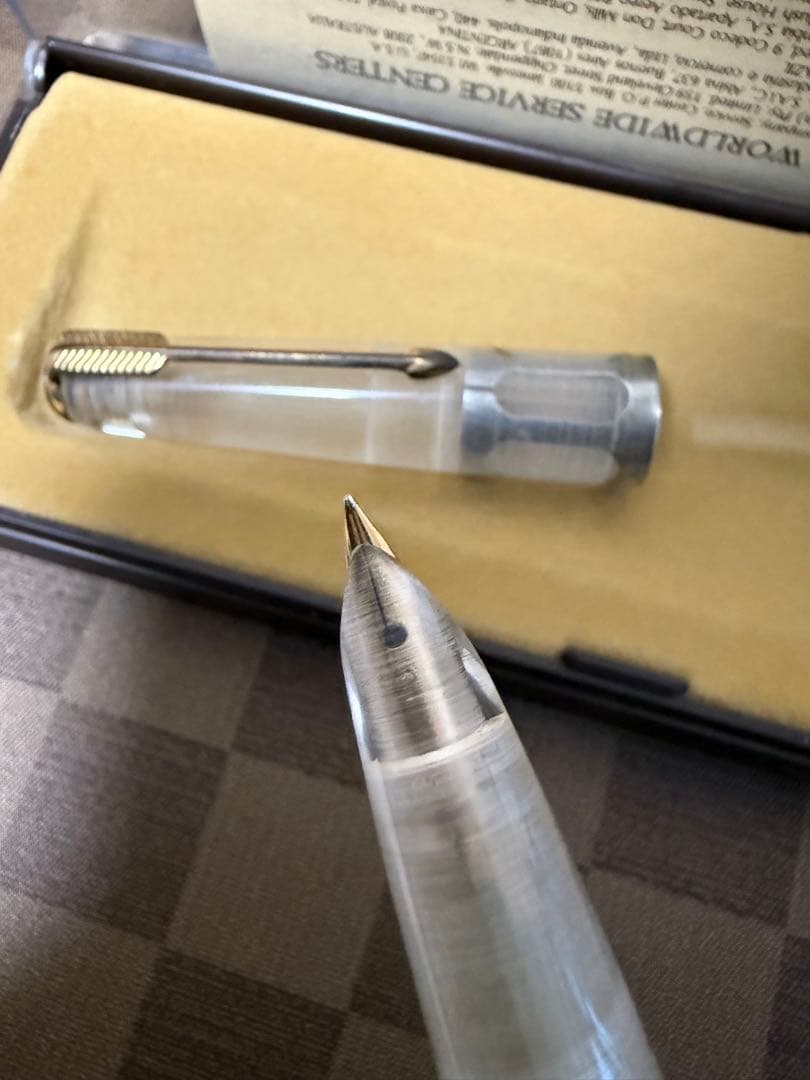 パーカー万年筆透明なペン、珍しい