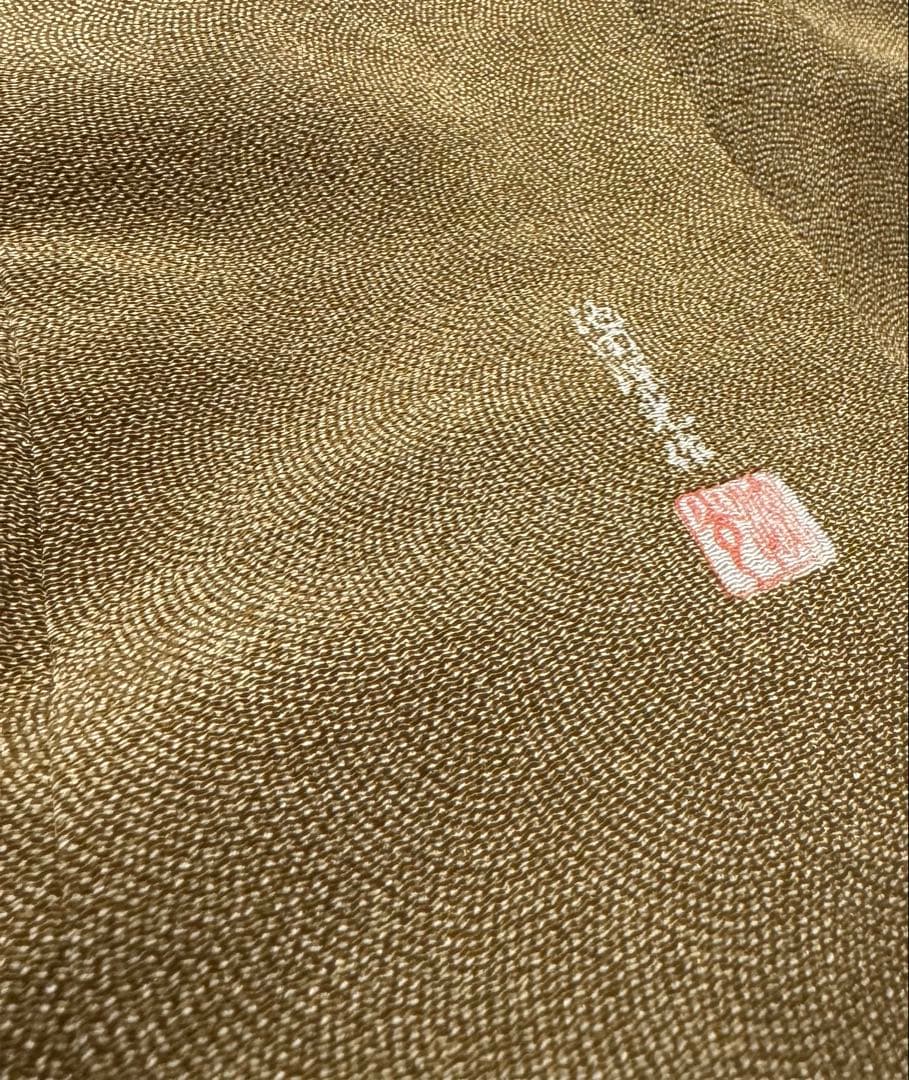 江戸小紋　＜池田深光＞作　縮緬地　鮫小紋