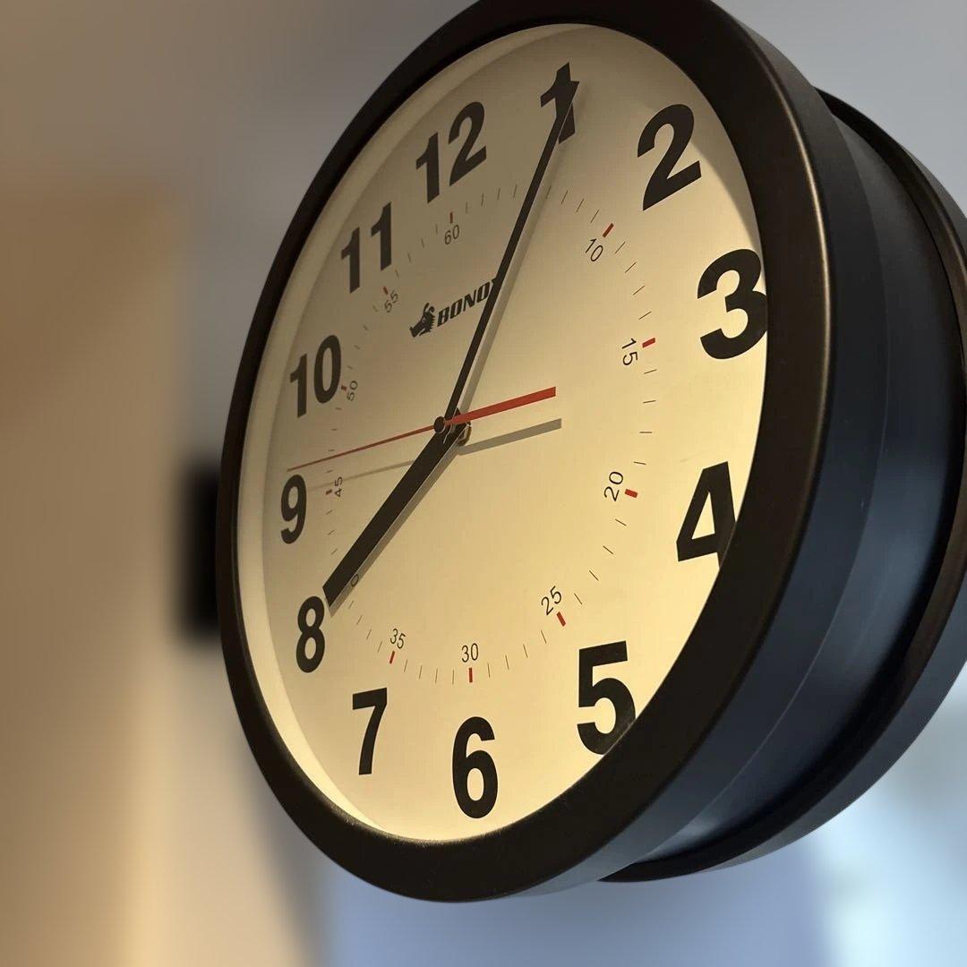 BONOX アナログ壁掛け時計 ブラック