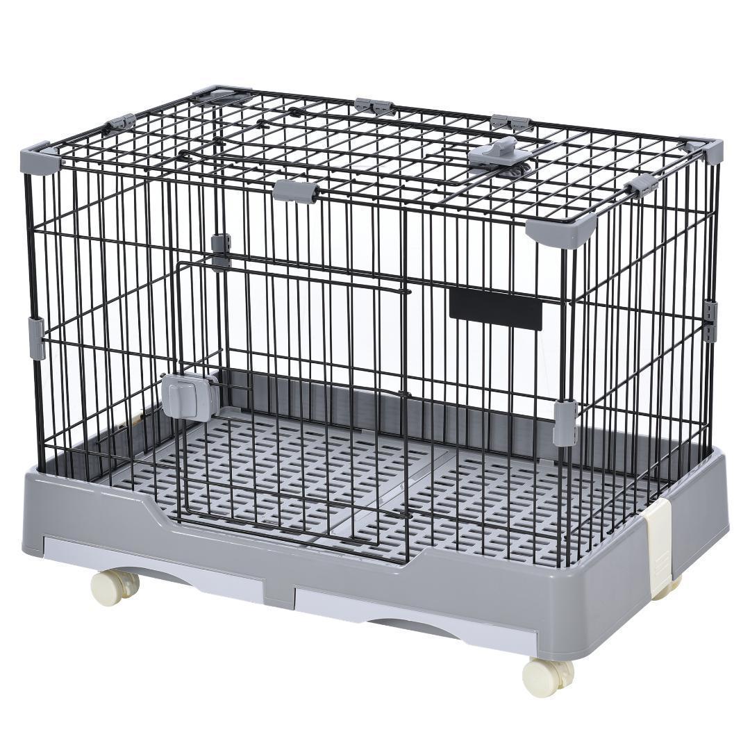 ウサギ ケージ 小型 キャスター付き 天井扉 飼育ケージ 組立簡単 小動物用