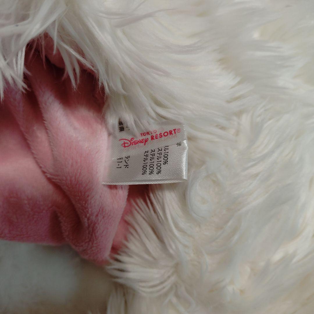 マリー耳付きファー帽子 ピンクリボン付き