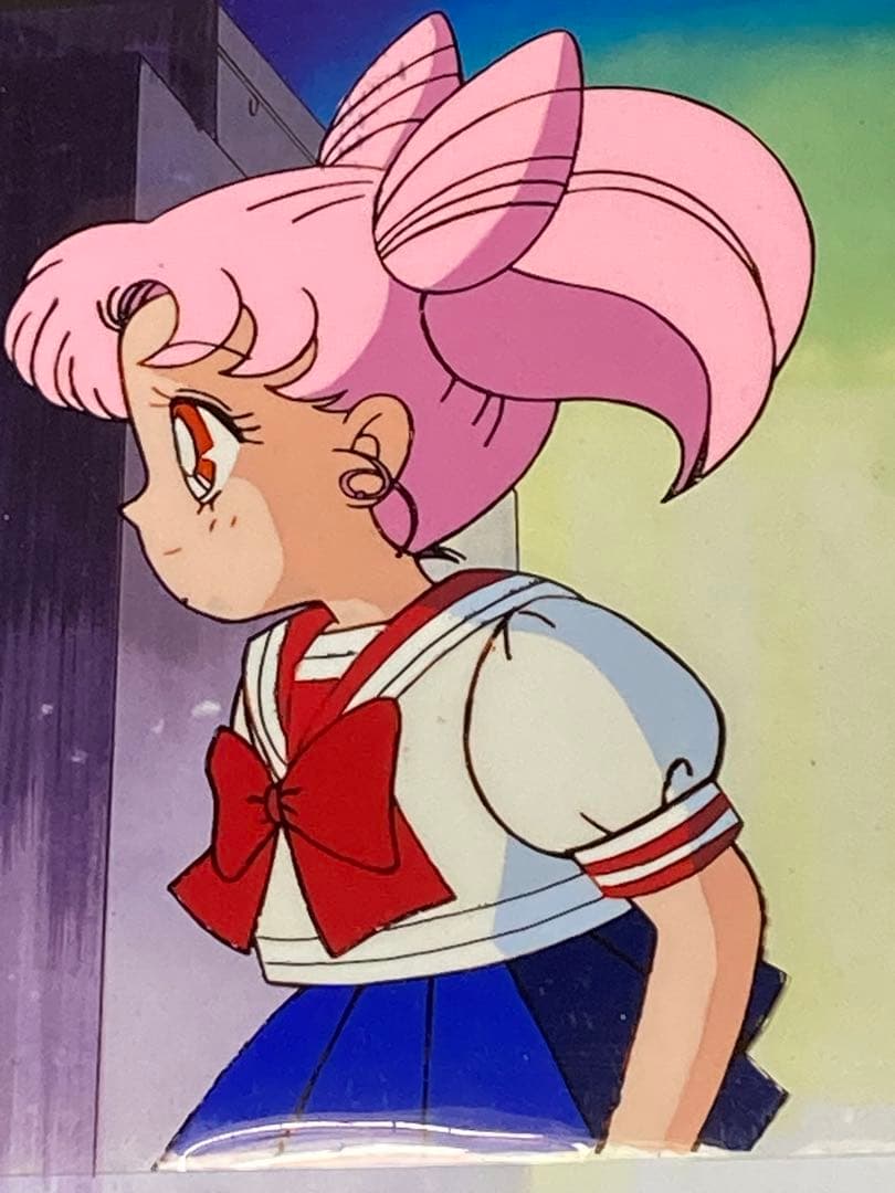 c３４　美少女戦士セーラームーンセル画【ちびうさ】背景画・動画付き