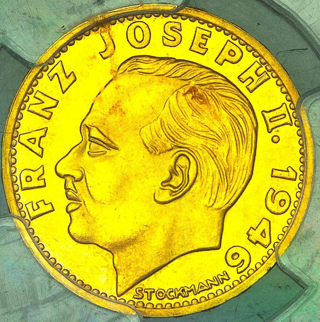 希少　発行数10000　PCGS-MS64 リヒテンシュタイン 1946B