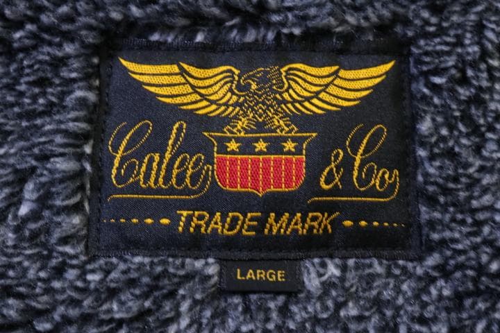ブラックＬ　23AW【新品】☆CALEE：ミリタリータイプ　オーバーコート