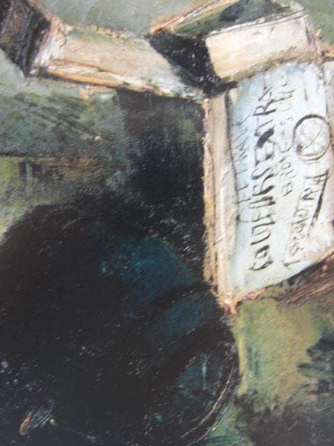 佐伯 祐三「テレピン油のある静物」、希少画集より、状態良好、新品高級額装付