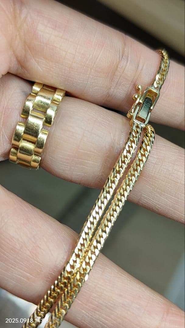 k18喜平6面ダブル 6.1gアンクレット