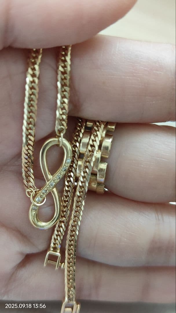 k18喜平6面ダブル 6.1gアンクレット