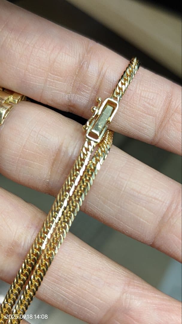 k18喜平6面ダブル 6.1gアンクレット