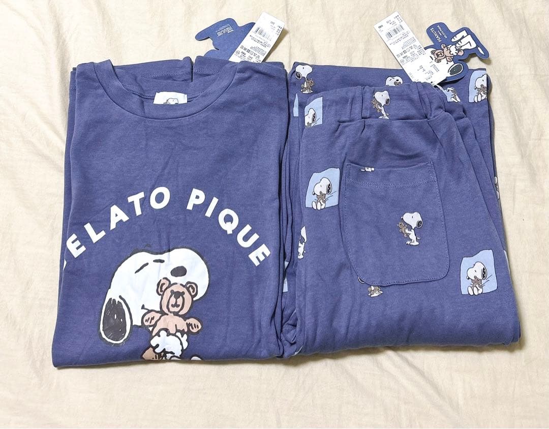 【新品未使用】ジェラートピケ PEANUTS スヌーピー 上下セット