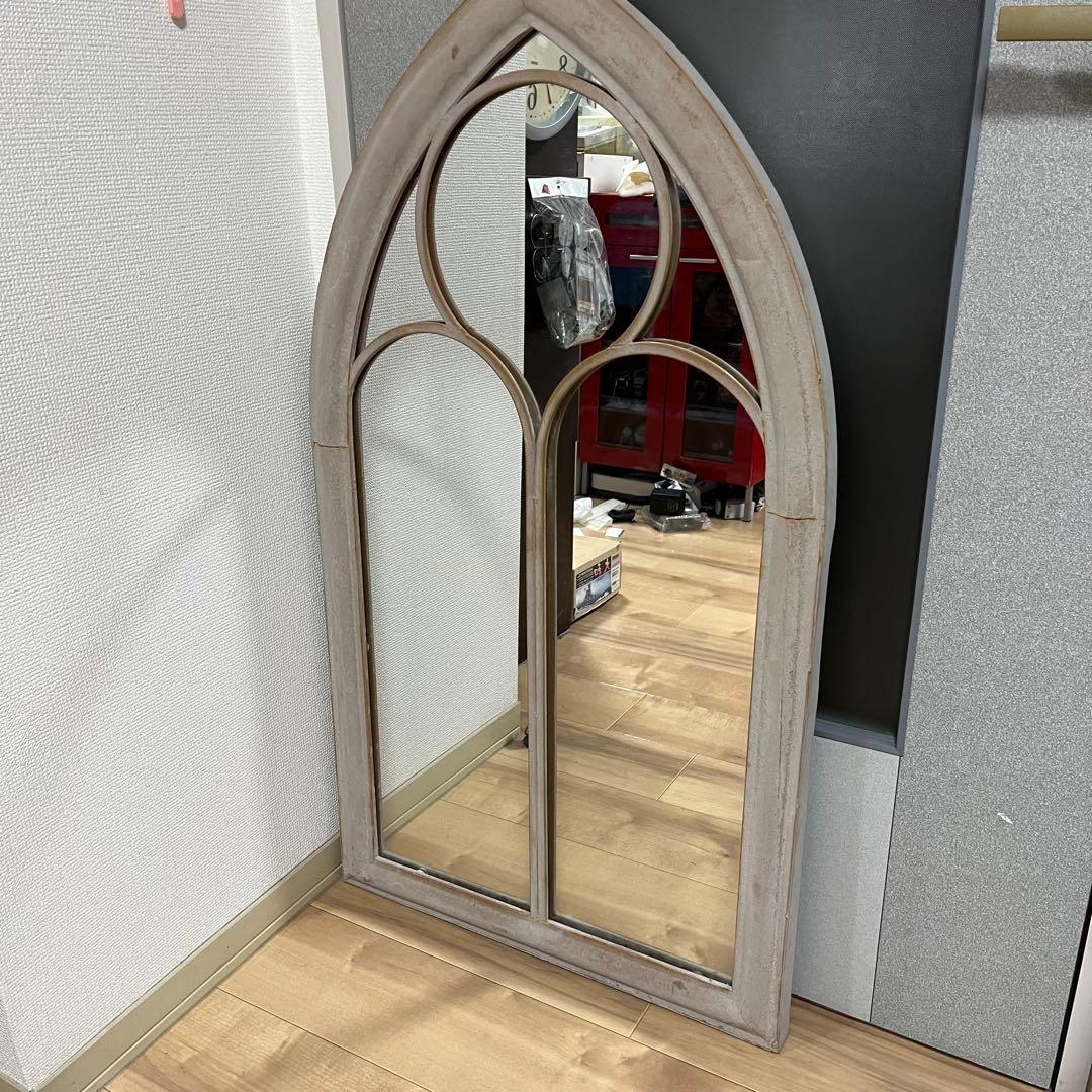 イタリアン　ウォールミラー　ヴィンテージミラー　アンティーク　壁掛け　立て掛け