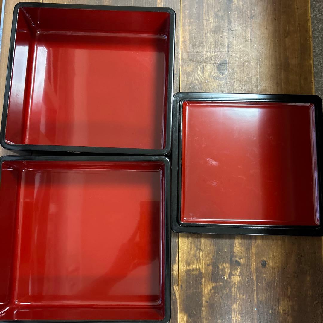 輪島塗　沈金　高級漆器　二段重　鶴　富士　松　会津塗　山中漆器　伝統工芸　天然木