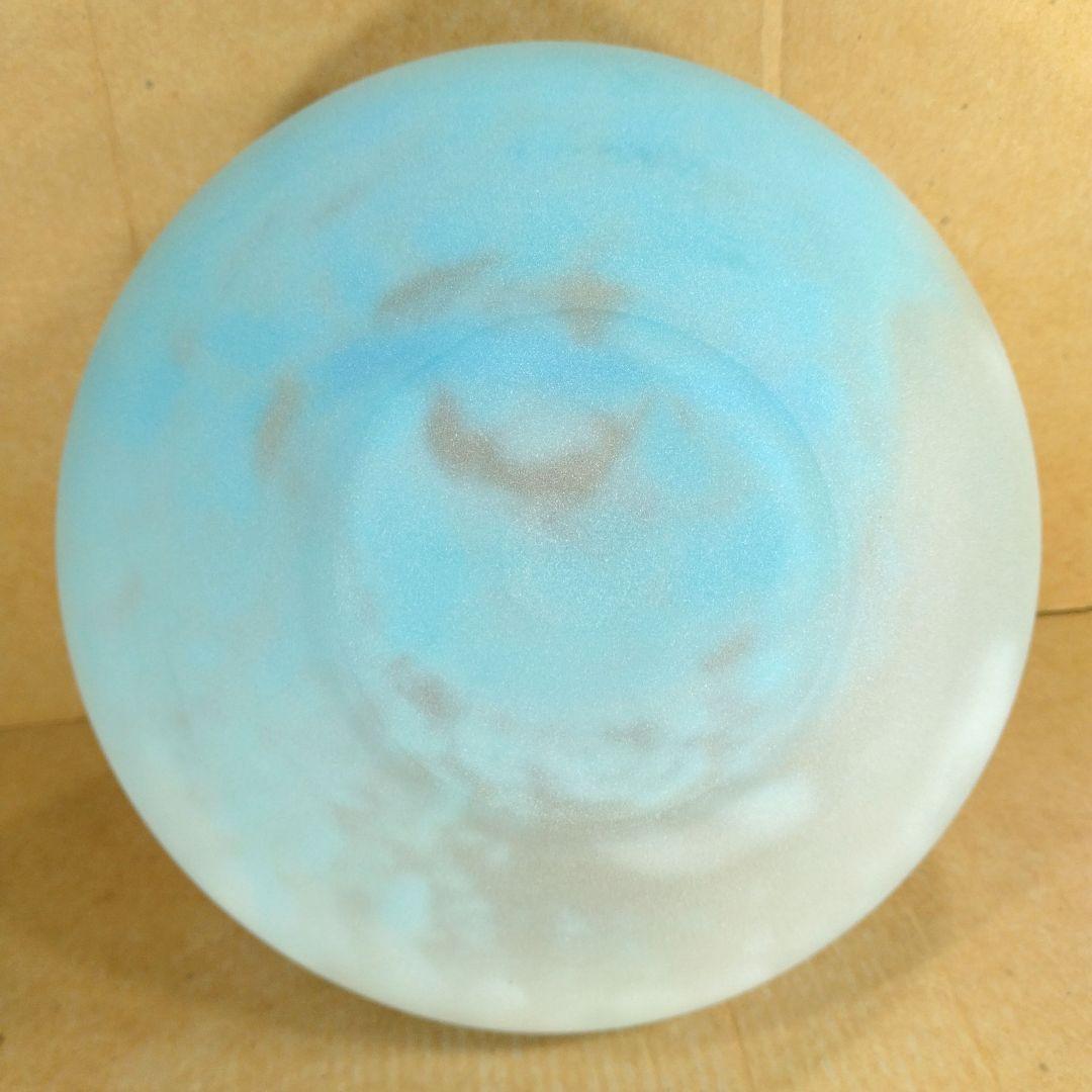 【本物保証】藤田喬平 手吹 花瓶(水色系,手付) 共箱 栞2 極美品 高島屋