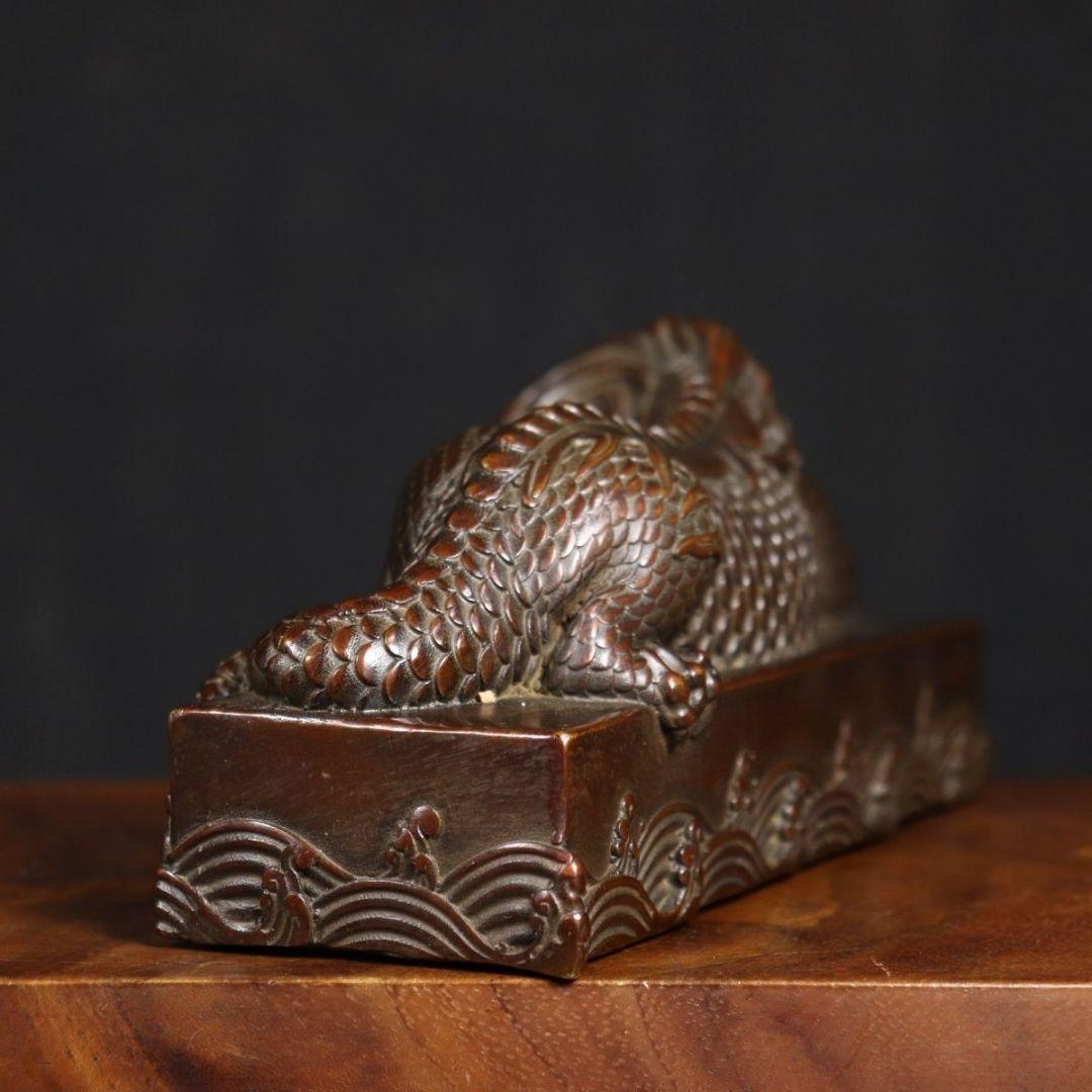 銅製 神獣 水獣 吸水竜王 鎮宅 辟邪 開運 風水 招財 置物 工芸品