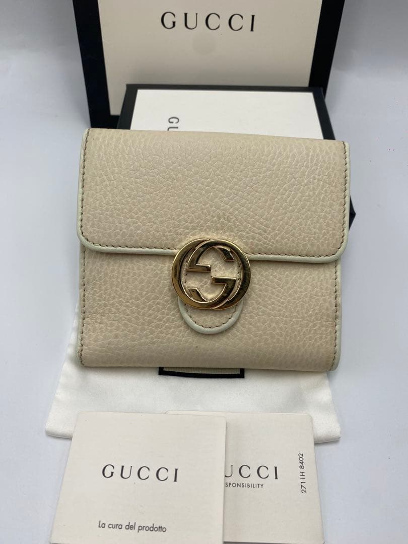 グッチ GUCCI 財布 インターロッキングG 2つ折り Wホック財布