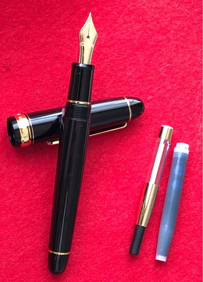 プラチナ 万年筆 センチュリー #3776 ブラック　中字