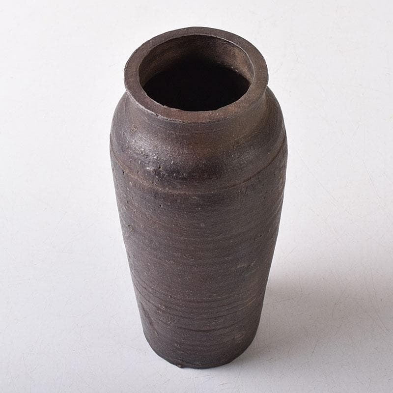 備前焼　古備前　南蛮窯　花入　書付共箱　V　R8780