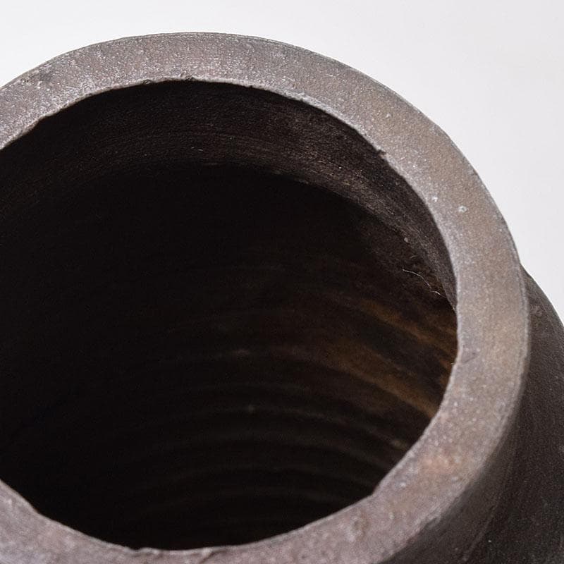 備前焼　古備前　南蛮窯　花入　書付共箱　V　R8780