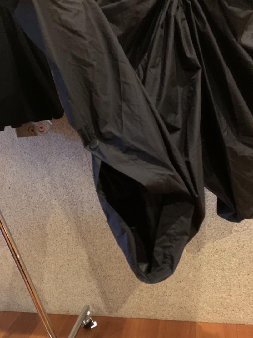 イッセイミヤケ 黒 ナイロンサルエルパンツ 3