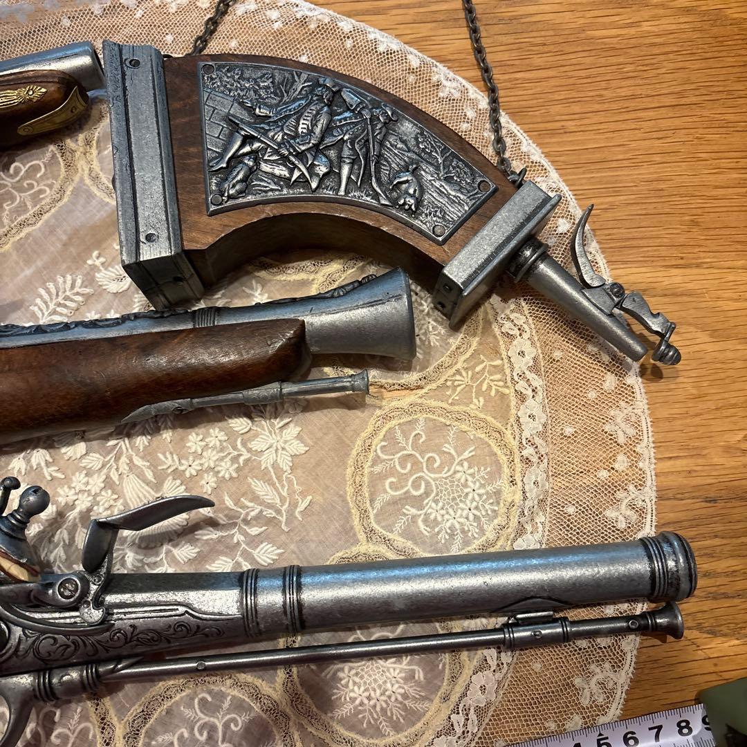 レプリカ　デリンジャー フィラデルフィア モデルガン　火薬入れ４点アンティーク
