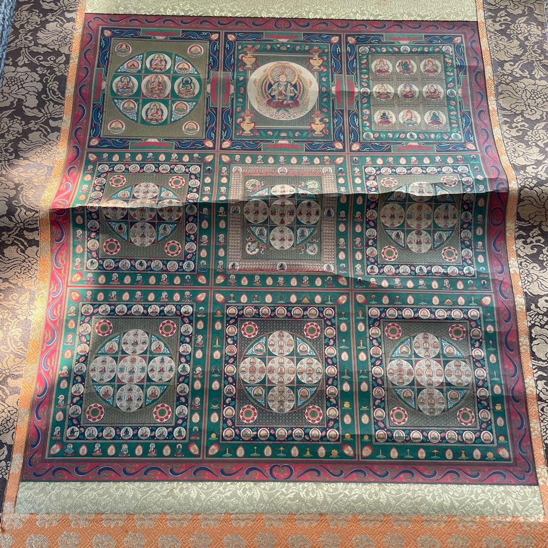 胎蔵界曼荼羅 金剛界曼荼羅 両界曼荼羅 工芸印刷 仏画 掛け軸 天然木軸