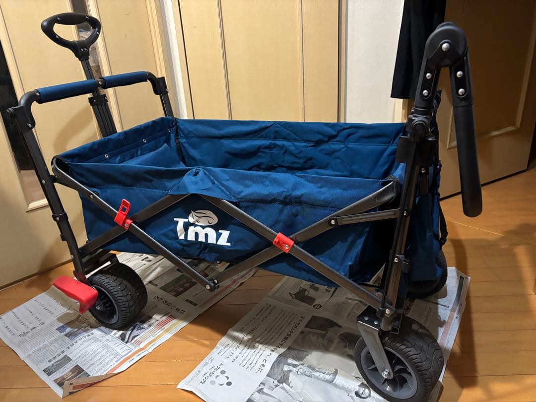TMZ折りたたみキャリーカート ネイビー