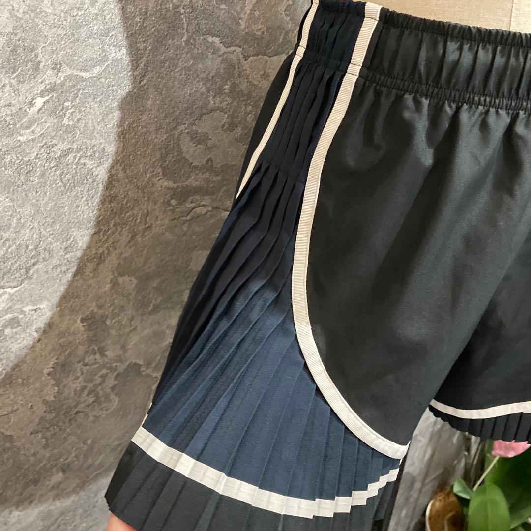 ナイキ　NIKE×sacai キュロット　プリーツ　ショートパンツ　ブラック