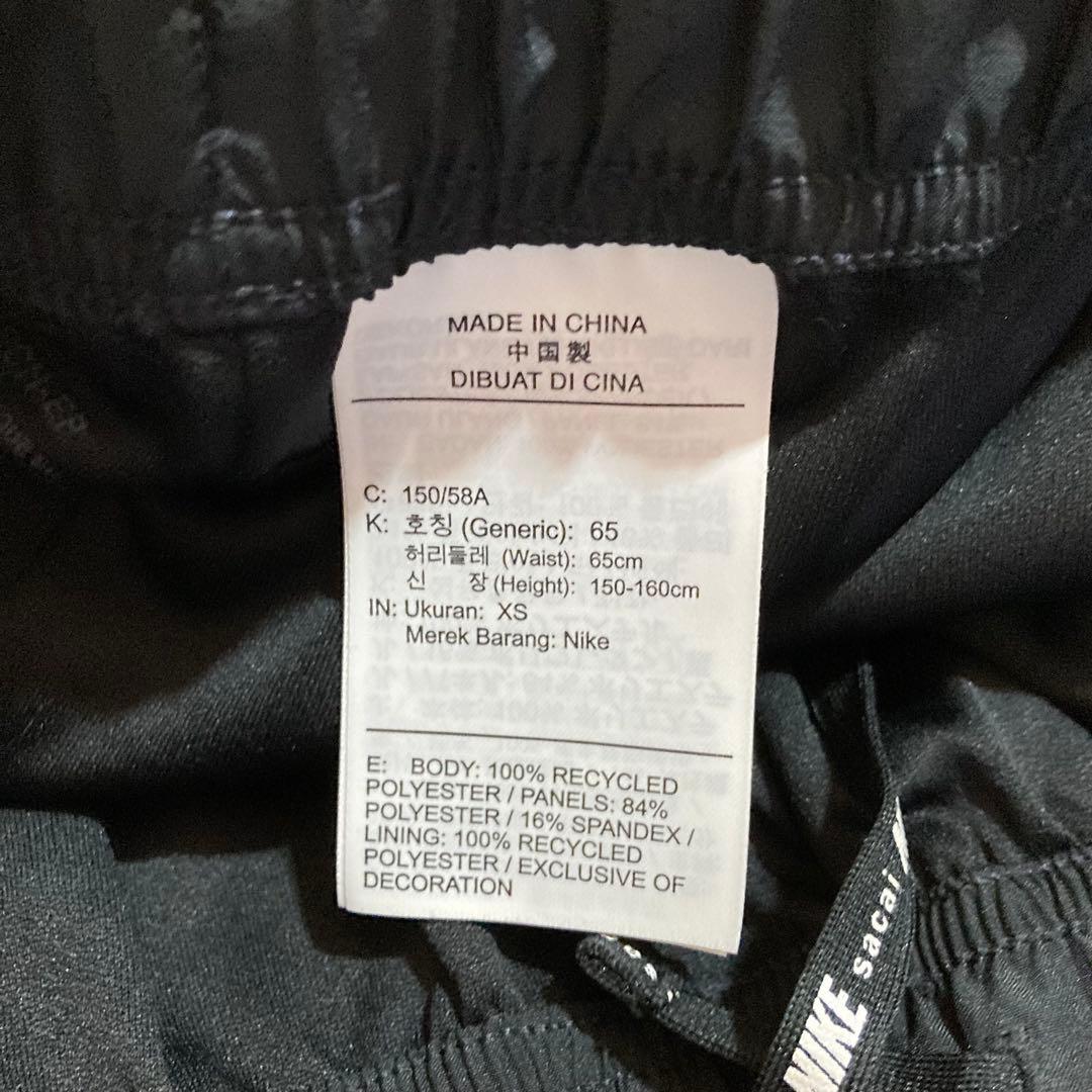 ナイキ　NIKE×sacai キュロット　プリーツ　ショートパンツ　ブラック