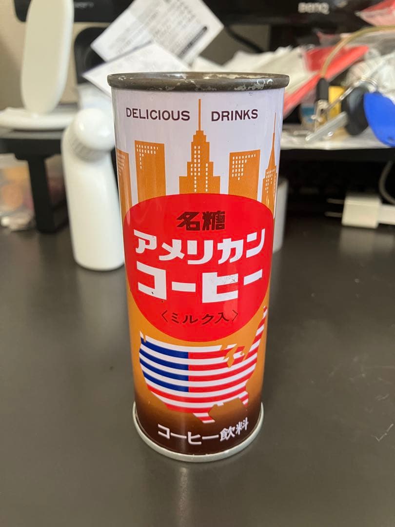★絶版!レア入手困難⁉︎名糖産業アメリカンコーヒーミルク入メイトウ逆さ缶リングプル