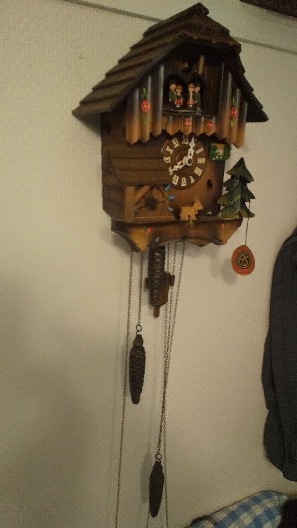 オルゴール 鳩時計 スイス時計 カッコー時計 からくり 水車 木製