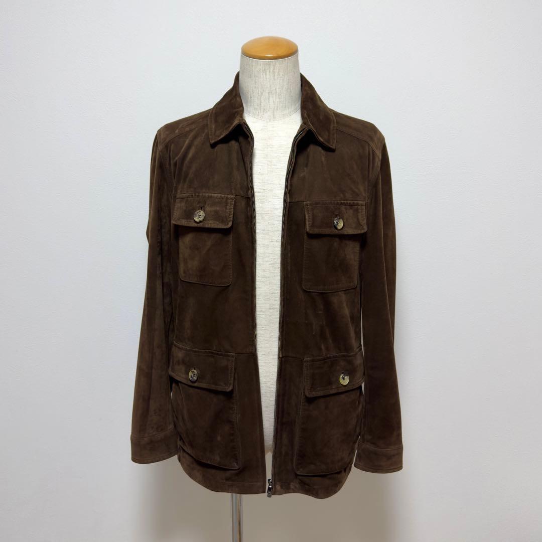 定価56万円 イザイア スウェードレザーM65ジャケット ブルゾン