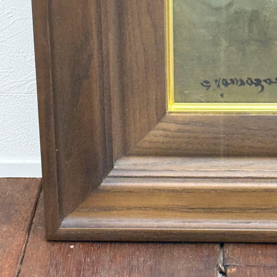 H17KZ2a 山崎翠祥 薔薇 F5号 額装 油彩画