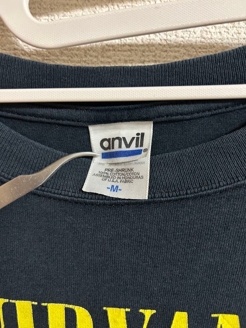 NIRVANA スマイリーフェイス Tシャツ Mサイズ ブラック　アンビル