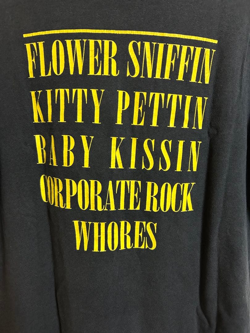 NIRVANA スマイリーフェイス Tシャツ Mサイズ ブラック　アンビル